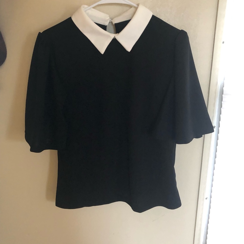 Black and white blouse